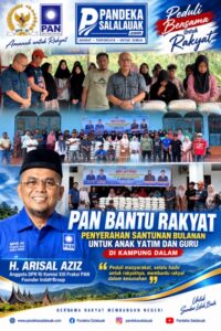 PAN Bantu Rakyat di Kampung Dalam, H. Arisal Aziz Salurkan Santunan Bulanan untuk Anak Yatim dan Guru Didikan Subuh